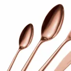 Cubiertos de acero inoxidable de color pulido o arenado de lujo de 24 piezas - Lapislázuli viadurini