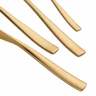 Cubiertos de diseño de lujo de 24 piezas en acero pulido con chorro de arena o coloreado - Timidy viadurini