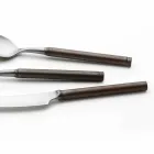 Cubiertos de acero satinado de 24 piezas de diseño artesanal italiano - Damerino viadurini