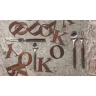 Cubiertos de acero satinado de 24 piezas de diseño artesanal italiano - Damerino viadurini