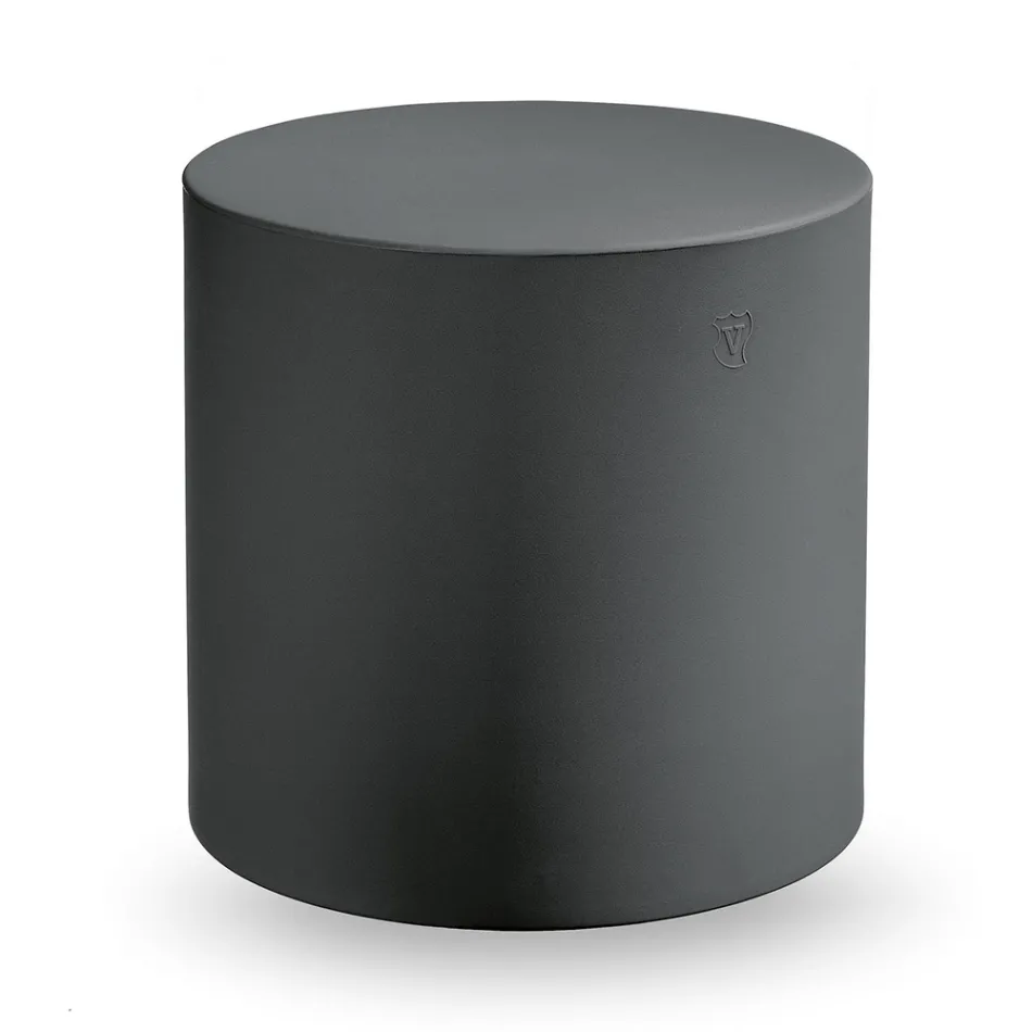 Puf de jardín cilíndrico en polietileno coloreado Made in Italy - Viky viadurini