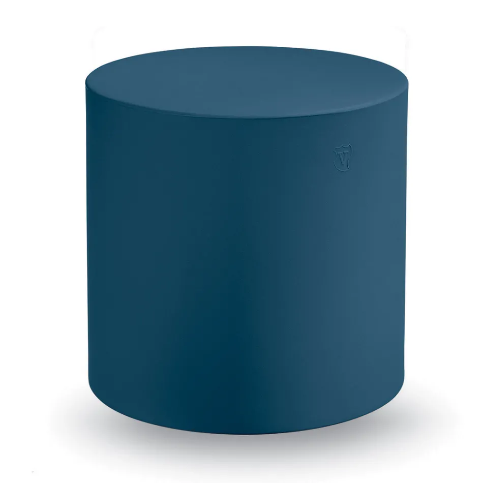 Puf de jardín cilíndrico en polietileno coloreado Made in Italy - Viky viadurini