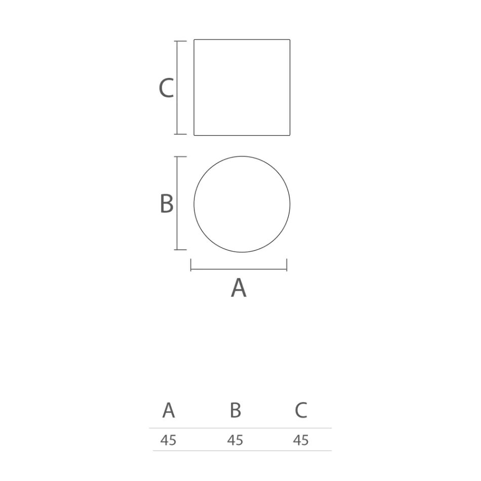 Puf de jardín cilíndrico en polietileno coloreado Made in Italy - Viky viadurini