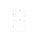 Puf de Jardín Acolchado y Revestido en Tela Made in Italy - Butter viadurini