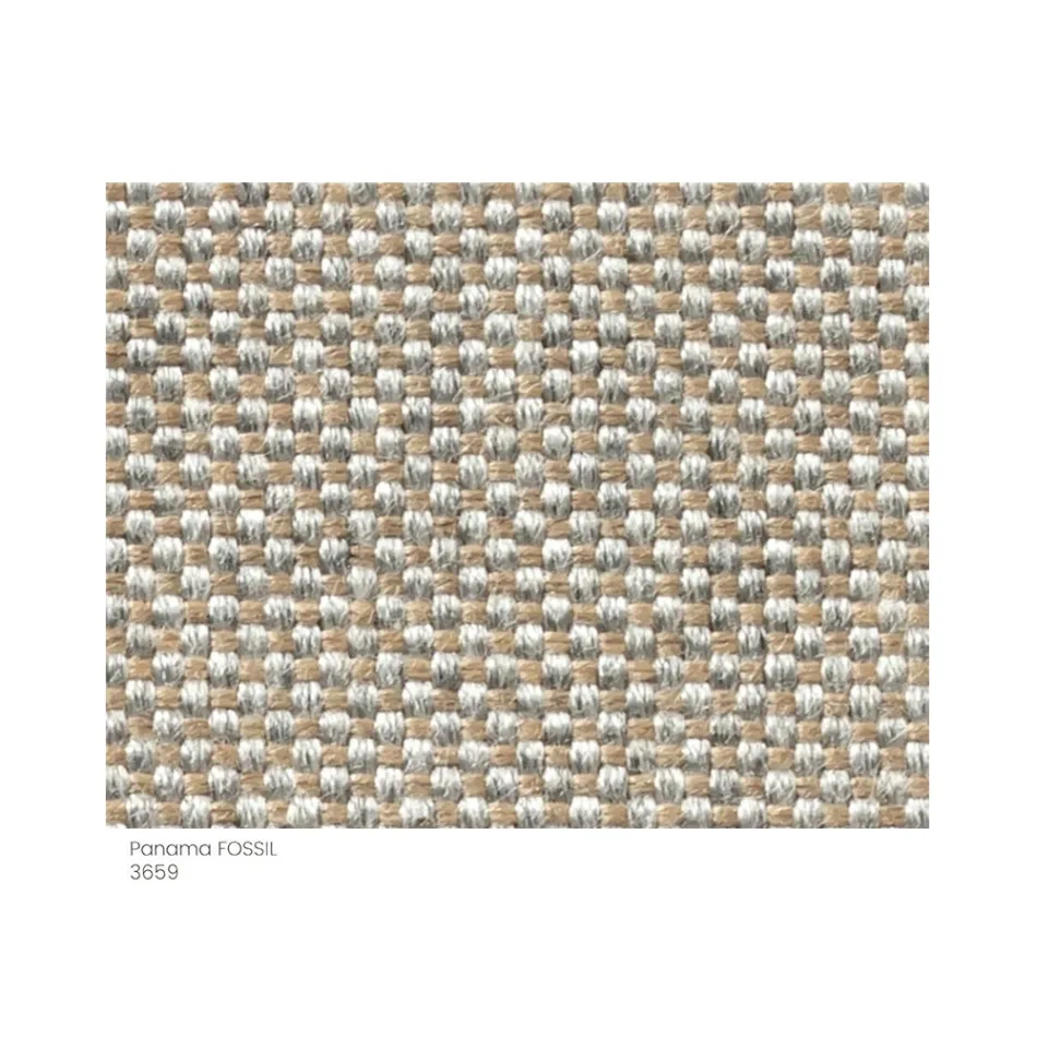 Puf de Jardín Acolchado y Revestido en Tela Made in Italy - Butter viadurini