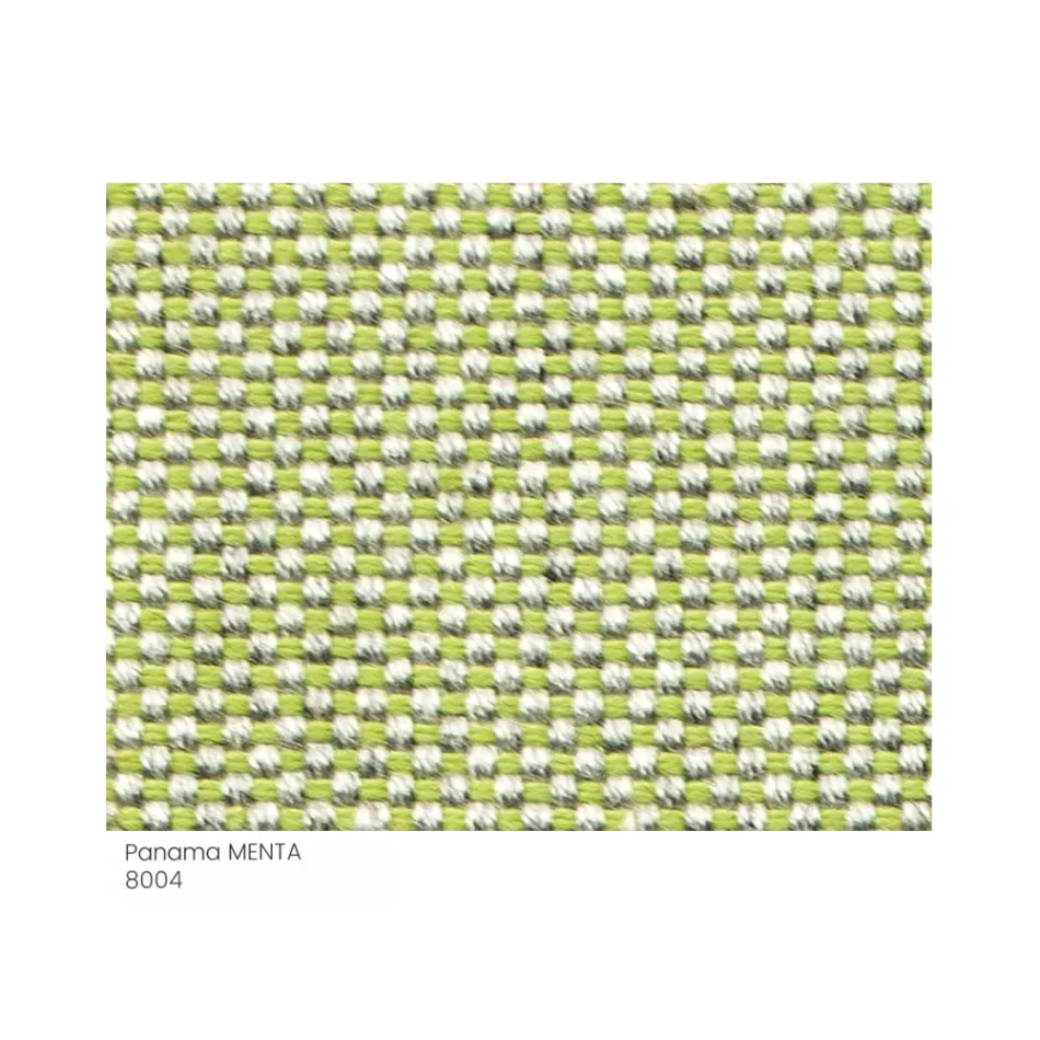 Puf de Jardín Acolchado y Revestido en Tela Made in Italy - Butter viadurini