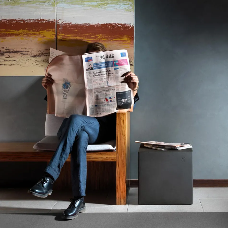 Puf de jardín en polietileno 8 acabados Made in Italy - Viky viadurini