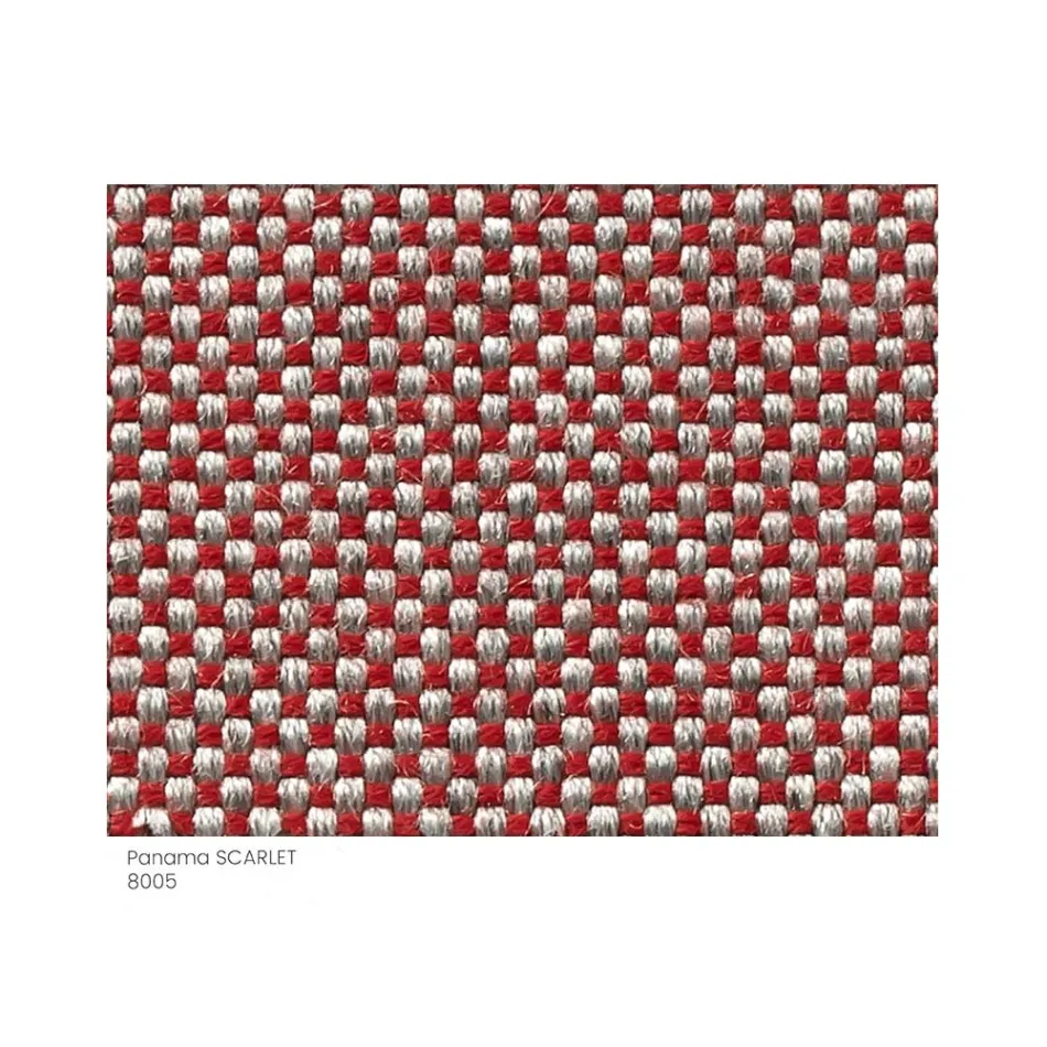 Puf de jardín de tela con pies de metal Made in Italy - Butter viadurini