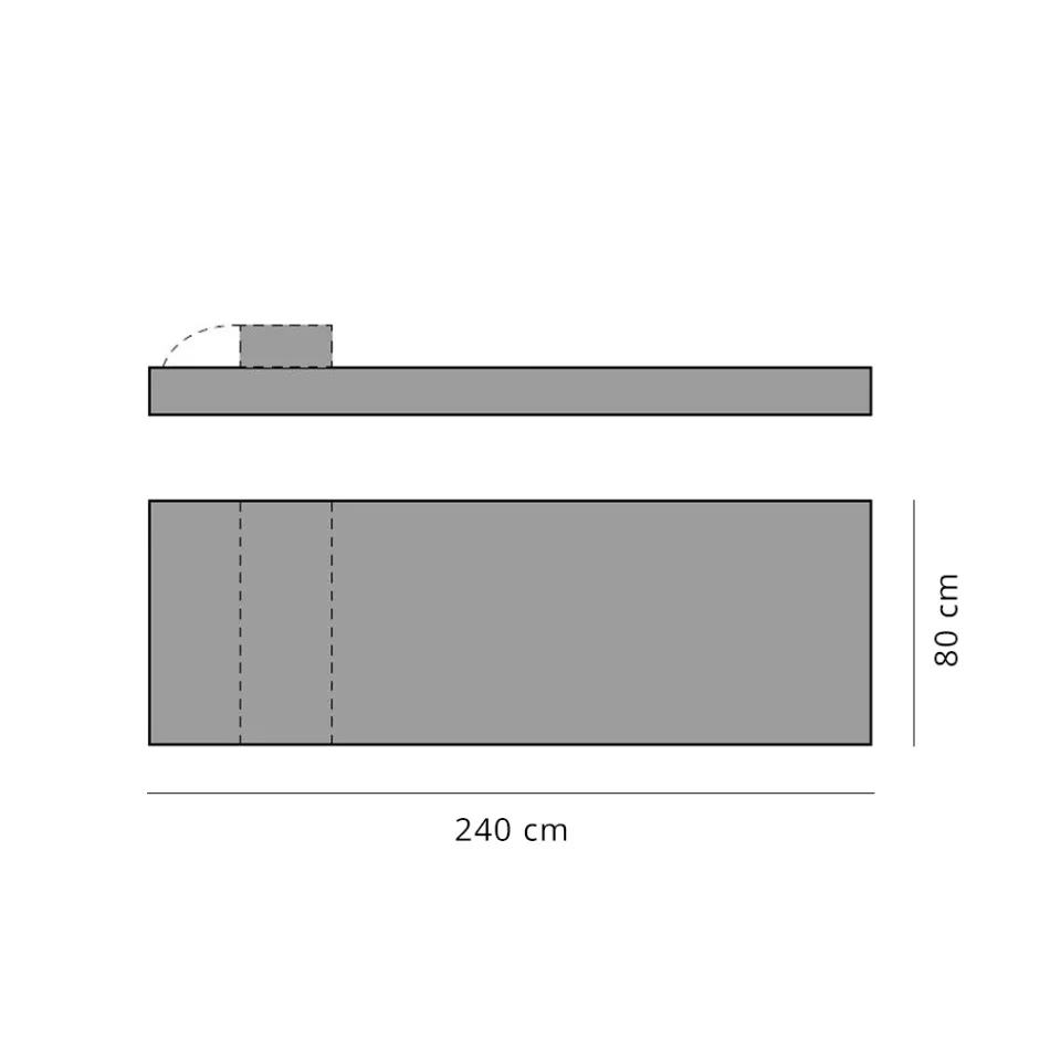 Puf diván individual de exterior de diseño, alta calidad Made in Italy - Emanuela viadurini