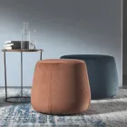 Puf de salón redondo suave en terciopelo de colores 3 tamaños - Evelyne viadurini
