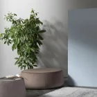 Puf de salón redondo suave en terciopelo de colores 3 tamaños - Evelyne viadurini