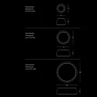 Puf otomano redondo para salón en chenilla de colores 3 tamaños - Evelyne viadurini