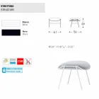 Puf / reposapiés exterior de verano Varaschin en tela y acero viadurini