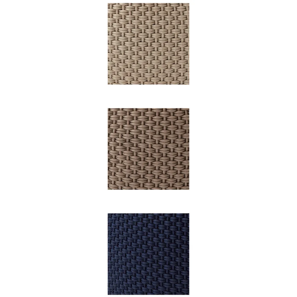 Puf de jardín redondo de polipropileno en 3 colores Made in Italy - Francisco viadurini