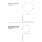 Puf de jardín redondo de polipropileno en 3 colores Made in Italy - Francisco viadurini