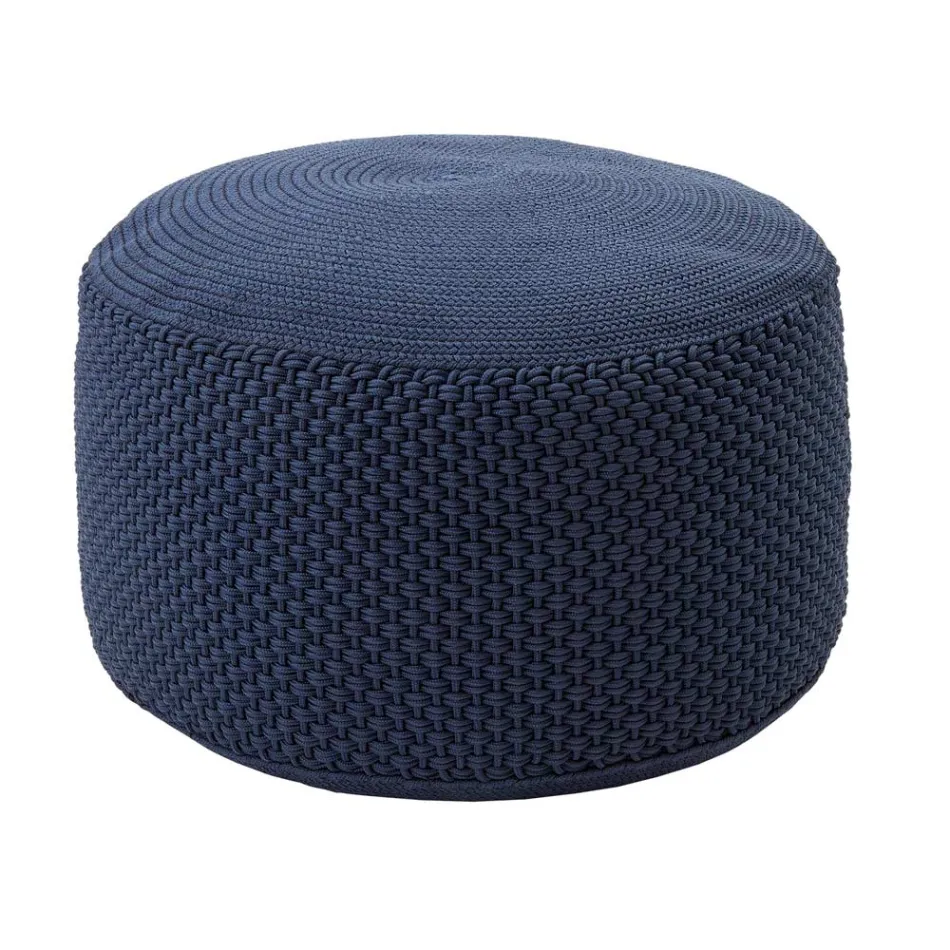 Puf de jardín redondo de polipropileno en 3 colores Made in Italy - Francisco viadurini