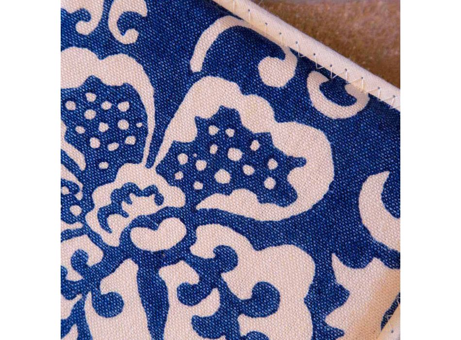 Agarraderas de arte italiano en lino puro con estampado a mano de una sola pieza - Marcas viadurini