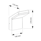 Aplique LED para Exterior de 18W en Aluminio Blanco o Negro - Nerea viadurini