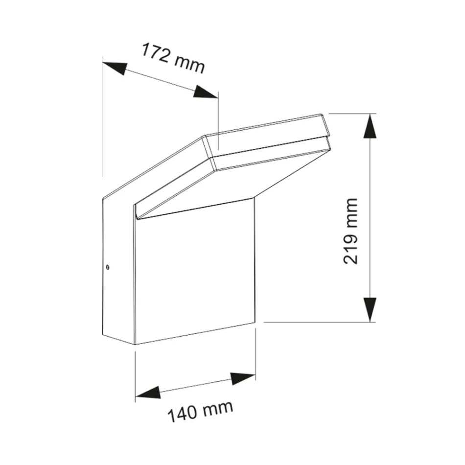 Aplique LED para Exterior de 18W en Aluminio Blanco o Negro - Nerea viadurini