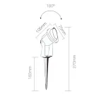 Foco Led Exterior Aluminio Negro Mate 4 Piezas - Oliver viadurini