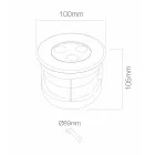Foco de techo redondo con LED para exterior en acero inoxidable - Dakota viadurini
