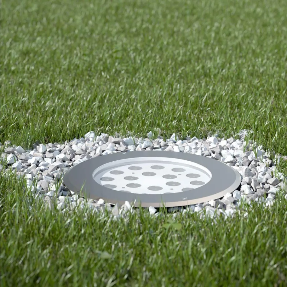 Foco de techo redondo con LED para exterior en acero inoxidable - Dakota viadurini