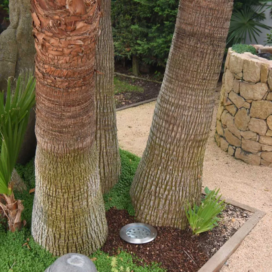 Foco de techo redondo con LED para exterior en acero inoxidable - Dakota viadurini