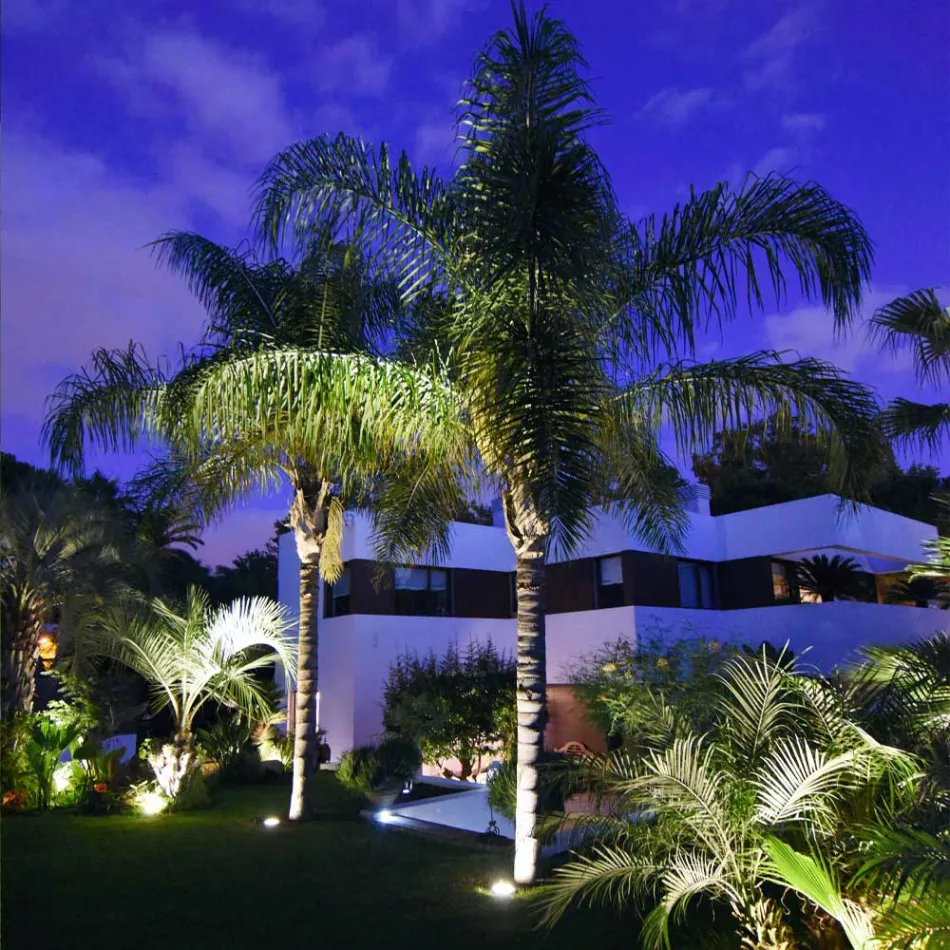 Foco de techo redondo con LED para exterior en acero inoxidable - Dakota viadurini