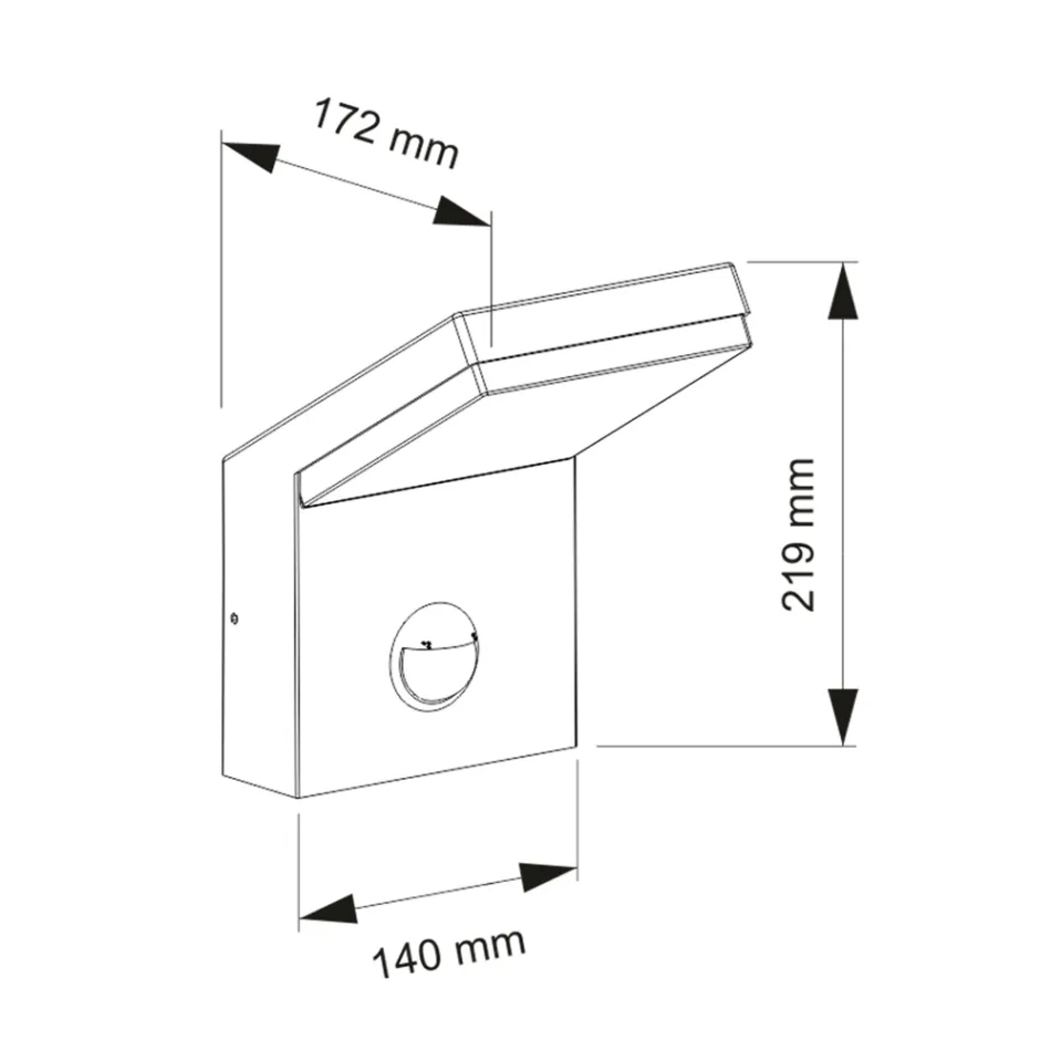 Proyector LED de aluminio para exteriores con sensor de movimiento - Nerea viadurini