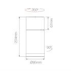 Lámpara de techo LED ajustable en aluminio blanco o negro - Point viadurini