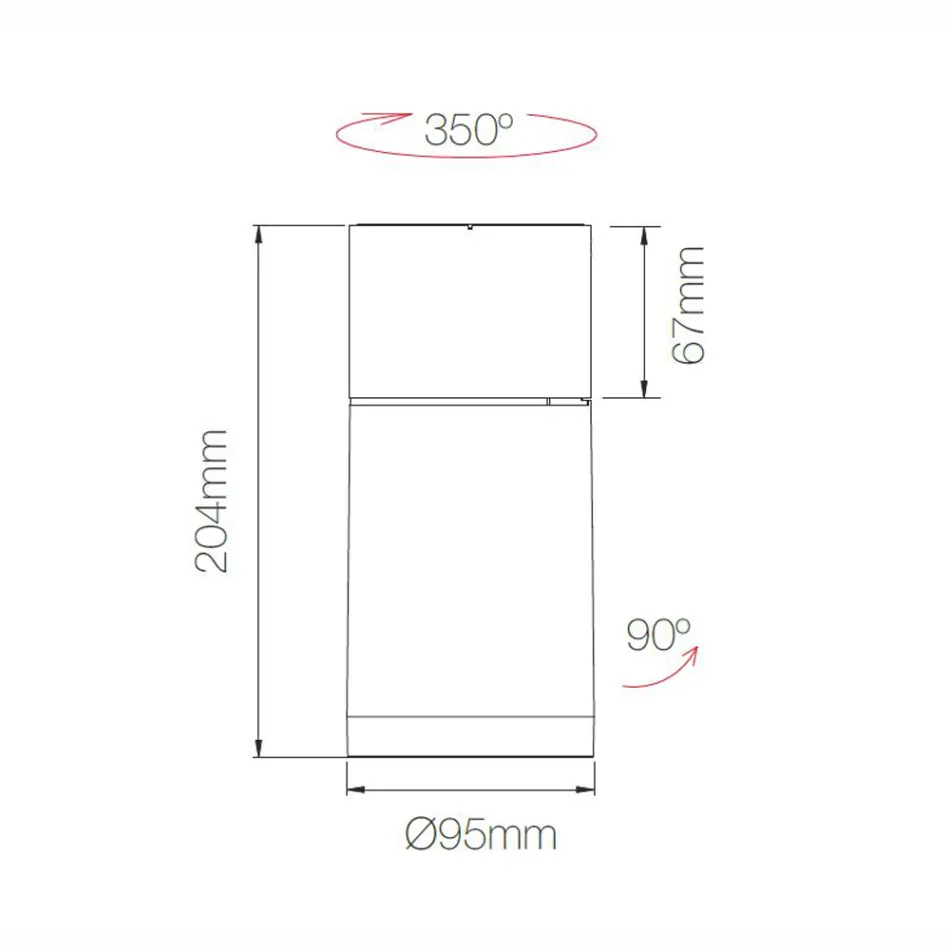 Lámpara de techo LED ajustable en aluminio blanco o negro - Point viadurini