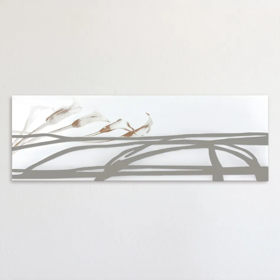 Pintura con formas abstractas hechas con láser Made in Italy - Grace viadurini