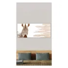 Pintura con Cebra Hecho con Láser Made in Italy - Yuuka viadurini