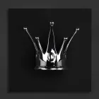 Cuadro de pared moderno en madera y resina Made in Italy - Corona viadurini