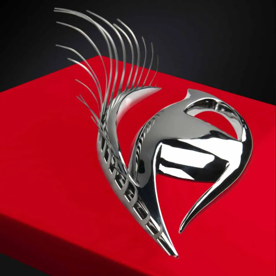 Marco artesanal moderno en madera, acero y resina Made in Italy - Ojo viadurini