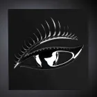 Marco artesanal moderno en madera, acero y resina Made in Italy - Ojo viadurini