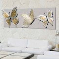 La pintura moderna con tres mariposas en relieve decorado a mano Stephen