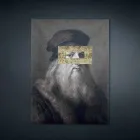 Cuadro de pared de lona impresa con detalle de pan de oro Made in Italy - Vinci viadurini