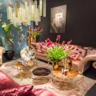 Cuadro de pared de lona impresa con detalle de pan de oro Made in Italy - Vinci viadurini