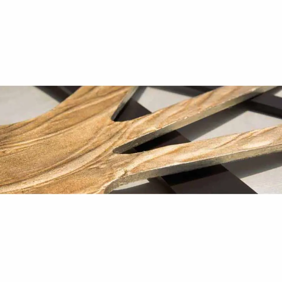 panel rectangular moderno abstracto con panel de Chad pearl viadurini