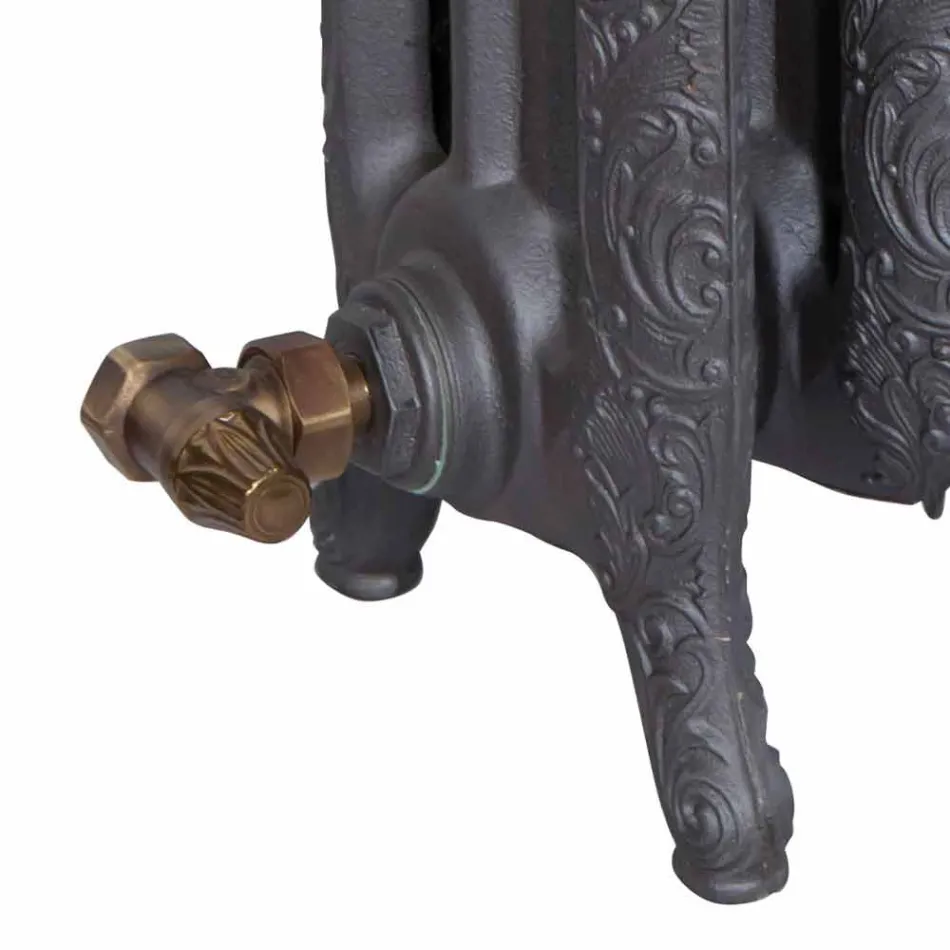 Radiador de diseño 7 elementos decorados en hierro fundido desde el suelo hasta 1062 W - Barroco viadurini