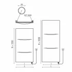 Radiador eléctrico vertical con diseño de acero moderno de hasta 1000 W - Corte viadurini