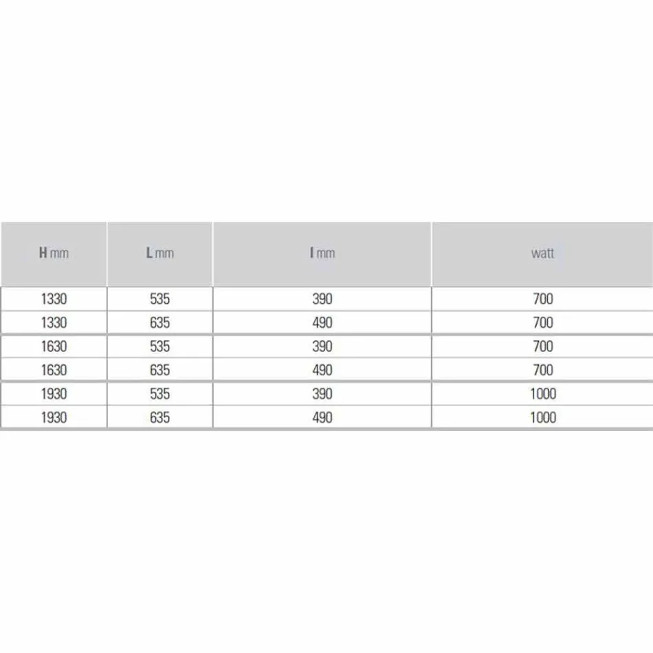 Radiador eléctrico vertical con diseño de acero moderno de hasta 1000 W - Corte viadurini