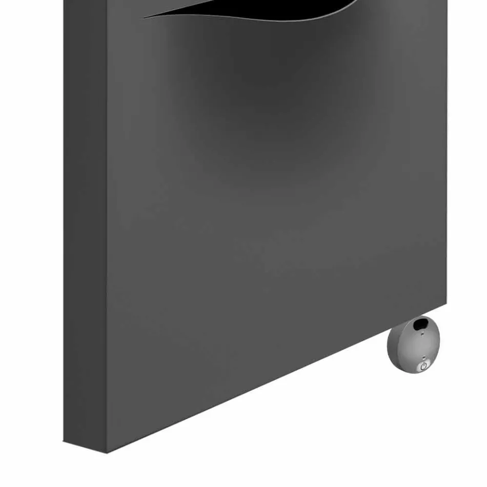 Radiador eléctrico vertical con diseño de acero moderno de hasta 1000 W - Corte viadurini