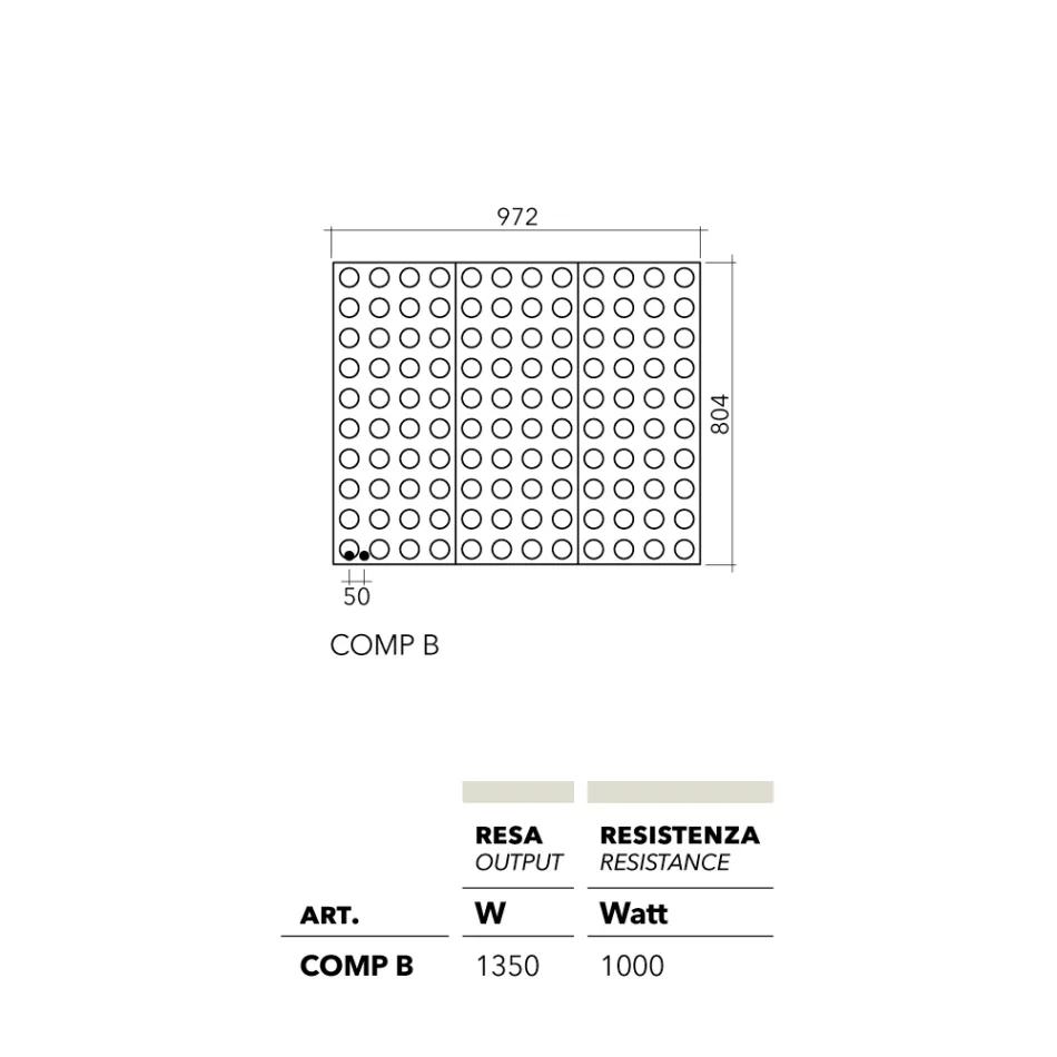 Radiador lego eléctrico de diseño moderno de ladrillo en aluminio y cobre de Scirocco H viadurini
