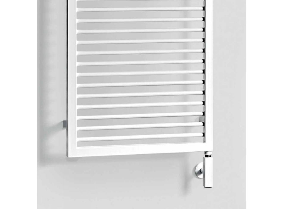 Radiador eléctrico para calentador de toallas en acero blanco - Shadow by Scirocco viadurini