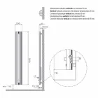 Diseño de radiador Radiador de pared de aluminio Hidráulico 250 Watt - Stilus viadurini