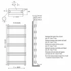 Radiador de pared vertical de diseño moderno de hasta 530 vatios - Estante viadurini