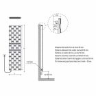 Radiador de pared eléctrico vertical de diseño moderno de hasta 1000 vatios - Aire viadurini
