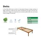 Somier individual íntegramente en madera de haya ecológica Delta 80x190 cm - Delta viadurini
